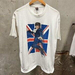 Vintage 1998 Austin Powers Promo Union Jack British Flag Double Sided Tee XL